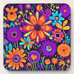 Spooky Floral Art Coaster