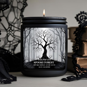 Spooky Forest Candle   Custom Gothic Halloween Square Sticker