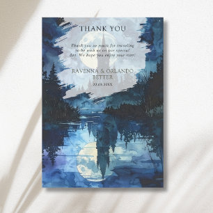 Spooky Forest Castle Moonlake Thank You Card