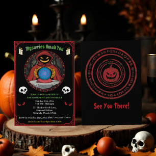 Spooky Fortune Teller Fantasy Gothic Halloween Invitation