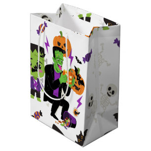Spooky Frankenstein Monster Halloween Art Medium Gift Bag