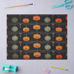 Spooky Frankenstein Monster Halloween Art Tissue Paper