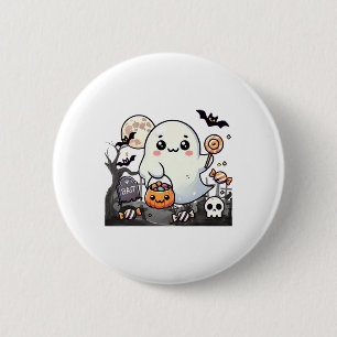 Spooky Friends Cute Halloween Ghost Pumpkin Moon 6 Cm Round Badge