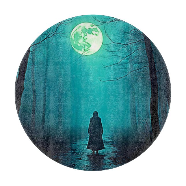 Spooky Full Moon Night Design Cutting Board (Front)