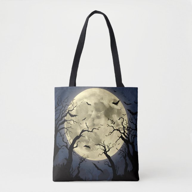 Spooky Full Moon  Tote Bag (Front)