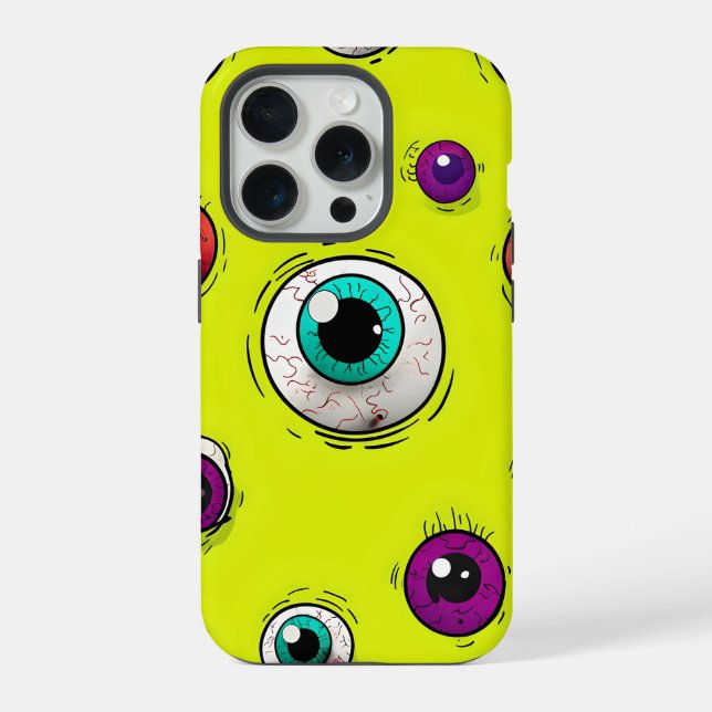 Spooky & Fun Eyeball Pattern iPhone Case (Back)