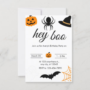 Spooky Fun Halloween Birthday Party  Invitation