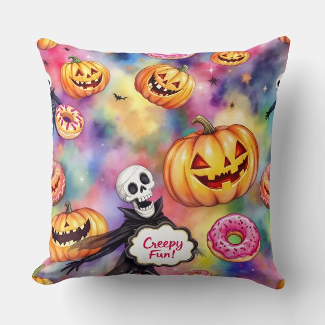 Spooky Fun, Halloween, by Natasha Us   Cushion (Front)