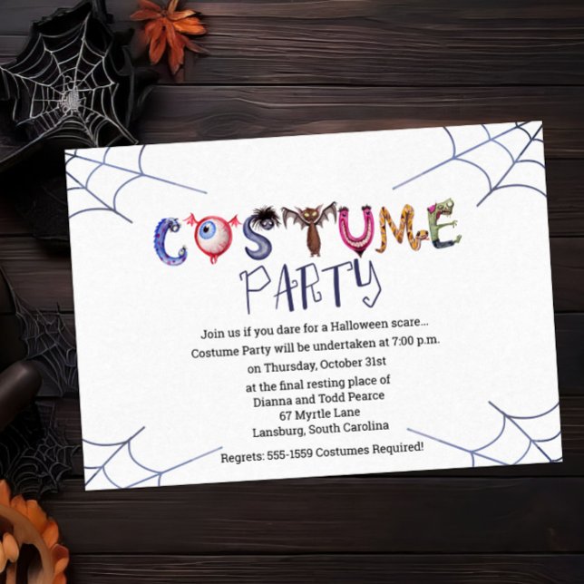 Spooky Fun Halloween Costume Party Invitation (Creator Uploaded)