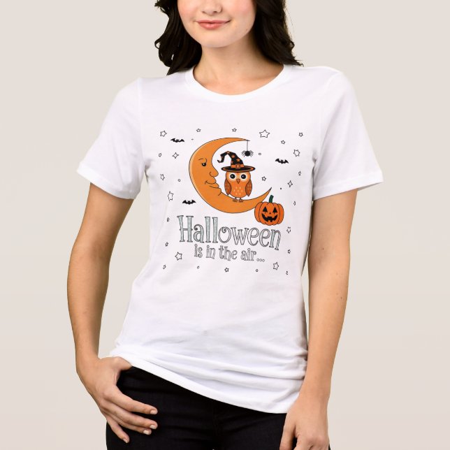 Spooky Fun: Halloween Magic Fills the Air Tri-Blend Shirt (Front)