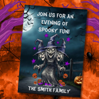 Spooky Fun Halloween Party Invitation Card