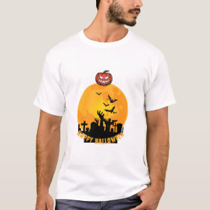 Spooky & Fun Halloween T-Shirt – Pumpkins, Cats,