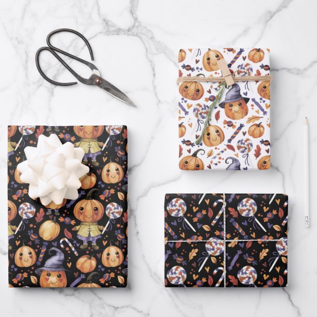 Spooky Fun Halloween  Wrapping Paper Sheet (Front)