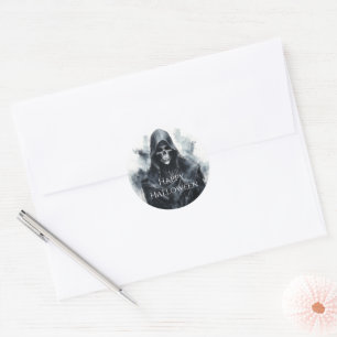 Spooky Fun Spectre Classic Round Sticker
