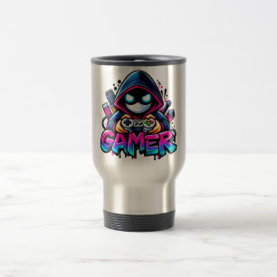 Spooky Gaming – Halloween Gamer Ghost Controller D Travel Mug
