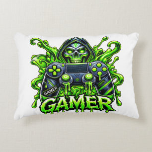 Spooky Gaming – Halloween Gamer Ghost Controller Decorative Cushion