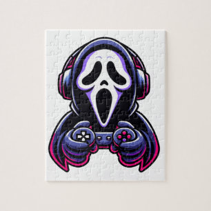 Spooky Gaming – Halloween Gamer Ghost Controller  Jigsaw Puzzle