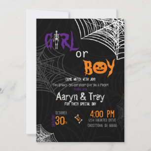 Spooky Gender Reveal Invitation