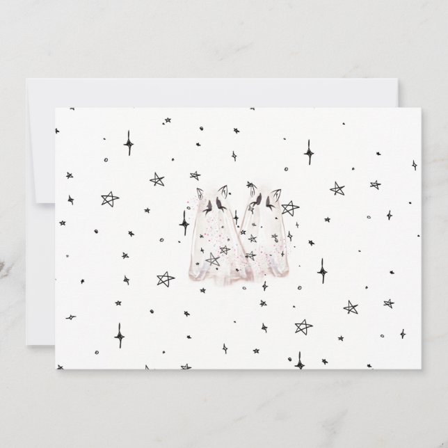 Spooky Ghost Cat Card "Punk Stars"  (Front)