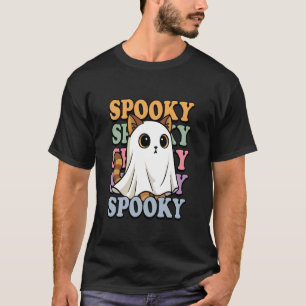 Spooky Ghost Cat Funny Cute Halloween Costume T-Shirt