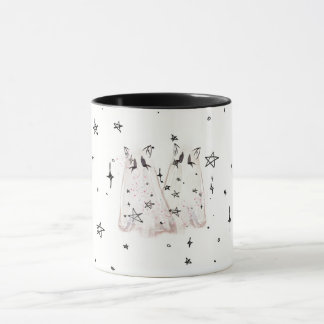 Spooky Ghost Cat Mug "Punk Stars" 