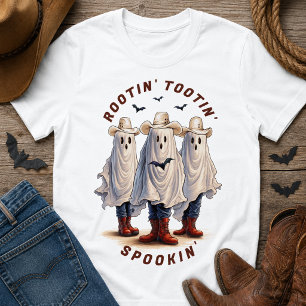 Spooky Ghost Cowboys Halloween T-Shirt