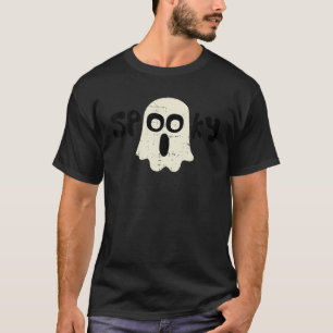 Spooky Ghost Cute Halloween Costume Men Women Kids T-Shirt