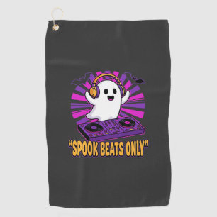 Spooky Ghost DJ Halloween Beats Design_1 Golf Towel