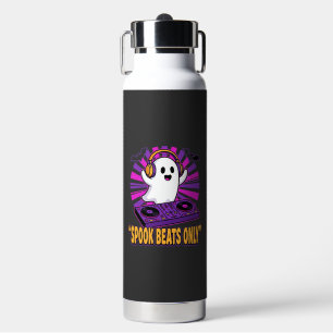 Spooky Ghost DJ Halloween Beats Design_1 Water Bottle