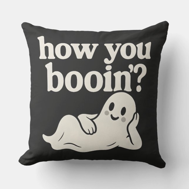 Spooky Ghost Friends Cuddle Pillow Design   (Front)