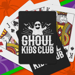 Spooky Ghost Ghoul Kids Club Funny Halloween Playing Cards