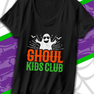 Spooky Ghost Ghoul Kids Club Funny Halloween T-Shirt