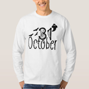 Spooky Ghost Halloween 31 October T-Shirt