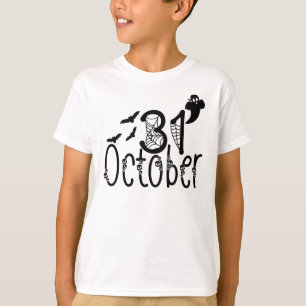 Spooky Ghost Halloween 31 October T-Shirt