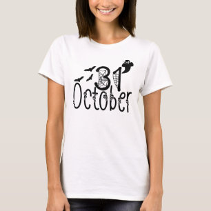 Spooky Ghost Halloween 31 October T-Shirt