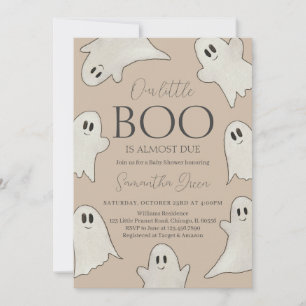 Spooky Ghost Halloween Baby Shower Invitation