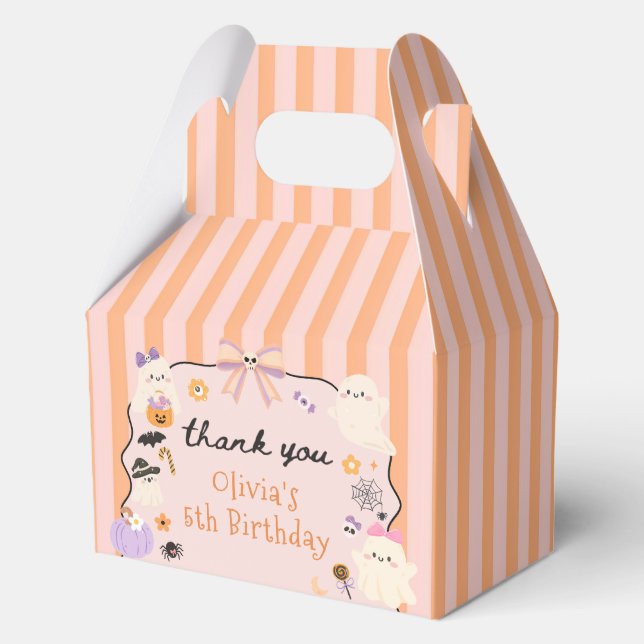 Spooky Ghost Halloween Birthday Favour Boxes (Front)