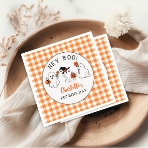 Spooky Ghost Halloween Birthday Paper Napkin