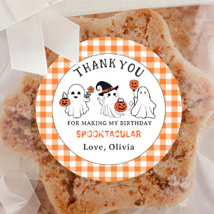 Spooky Ghost Halloween Birthday Party Sticker