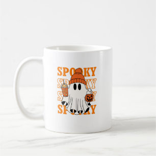 Spooky Ghost Halloween Coffee Design Mug