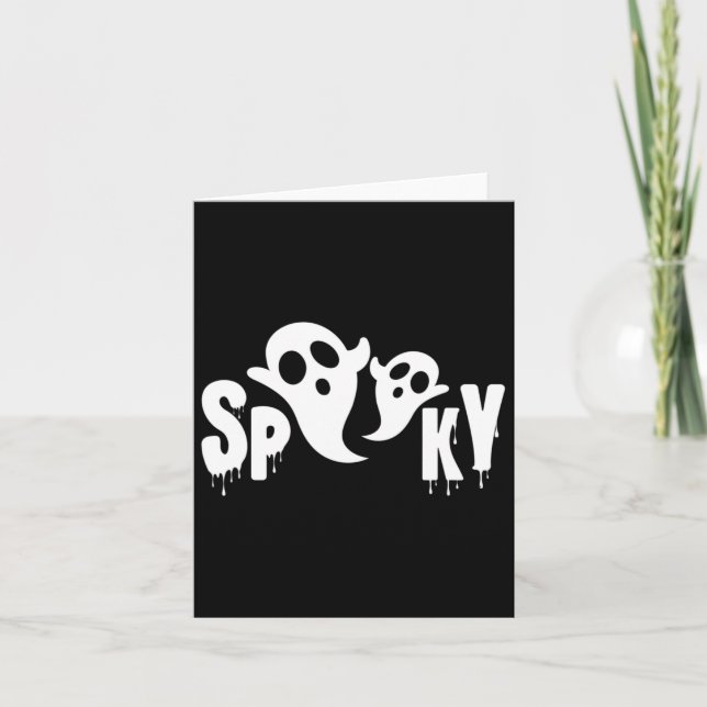 Spooky Ghost - Halloween Design  Card (Front)