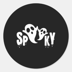 Spooky Ghost - Halloween Design Classic Round Sticker