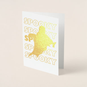 Spooky Ghost Halloween Foil Card