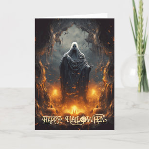 Spooky Ghost Halloween Holiday Card