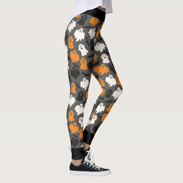 Spooky Ghost Halloween Leggings (Right)