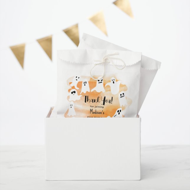 Spooky ghost Halloween party watercolor Favour Bags (Party)