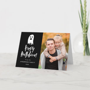 Spooky Ghost   Halloween Photo Greeting Card