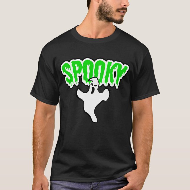 Spooky Ghost Halloween  T-Shirt (Front)