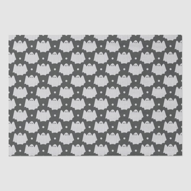 Spooky Ghost Halloween  Tissue Paper (Front)