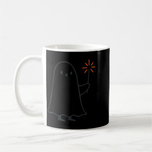 Spooky Ghost Holding Sparkler Halloween Costume Coffee Mug